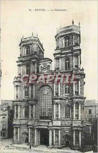 Cartes postales Rennes La Cathedrale