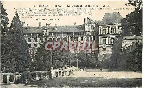 Ansichtskarte AK Blois (L et C) Le Chateau (Mon His)