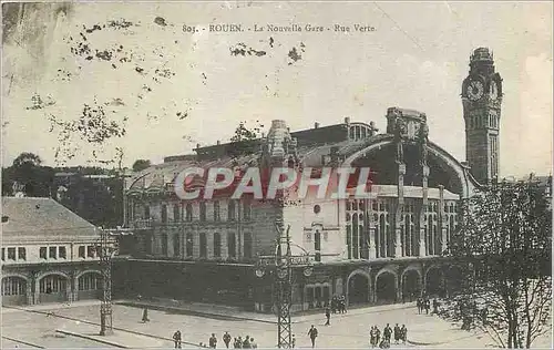Cartes postales Rouen La Nouvelle Gare Rue Verte