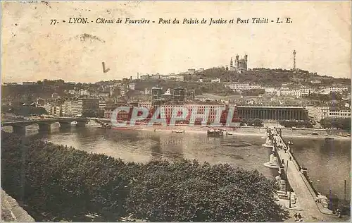 Ansichtskarte AK Lyon Coteau de Fouviere Pont du Palais de Justice et Pont Tilsitt