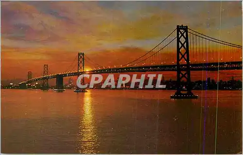 Moderne Karte Sunset San Francisco Bay Bridge