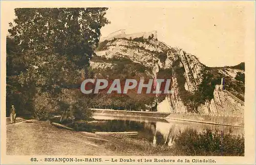 Cartes postales Besancon les Bains Le Doubs et les Rochers de la Citadelle