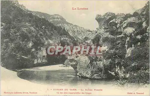 Ansichtskarte AK Gorges du Tarn La Lozere La Roche Percee