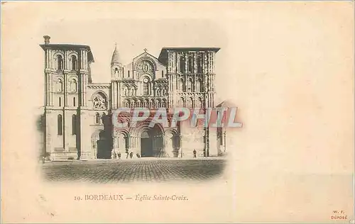 Ansichtskarte AK Bordeaux Eglise Sainte Croix (carte 1900)