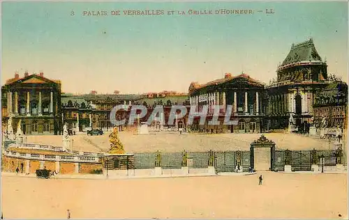 Cartes postales Palais de Versailles et la Grille d'Honneur