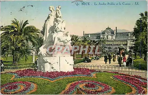 Cartes postales Nice Le Jardin Public et le Casino