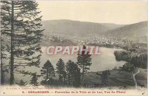 Ansichtskarte AK Gerardmer Panorama de la Ville et du Lac Vue du Pheny