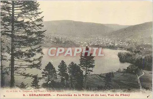 Cartes postales Gerardmer Panorama de la Ville et du Lac Vue du Pheny