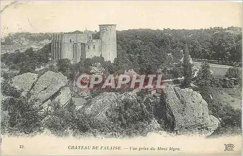 Cartes postales Chateau de Falaise Vue prise du Mont Myra