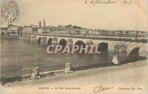 Ansichtskarte AK Macon Le Pont Saint Laurent