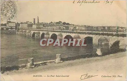 Cartes postales Macon Le Pont Saint Laurent
