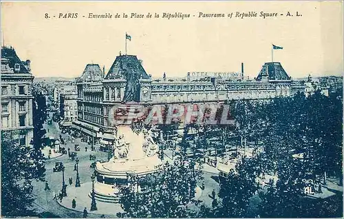 Cartes postales Paris Ensemble de la Place de la Republique