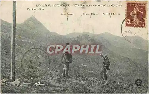 Ansichtskarte AK Le Cantal Pittoresque Panorama vu du Col de Cabres