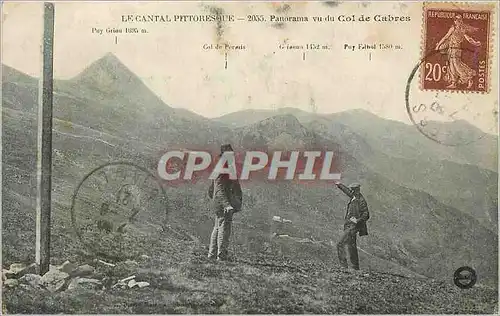 Cartes postales Le Cantal Pittoresque Panorama vu du Col de Cabres