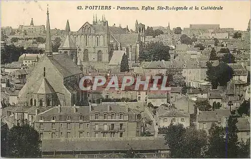 Ansichtskarte AK Poitiers Panorama Ste Radegonde et la Cathedrale