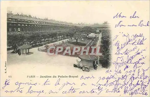 Ansichtskarte AK Paris Jardins du Palais Royal (carte 1900)