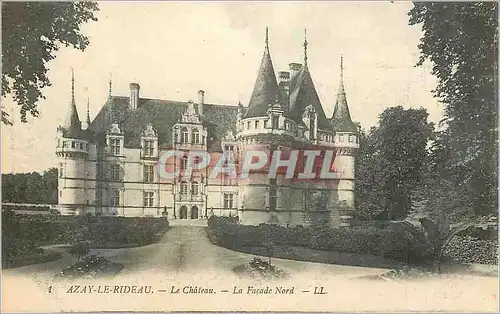 Cartes postales Azay le Rideau Le Chateau La Facade Nord
