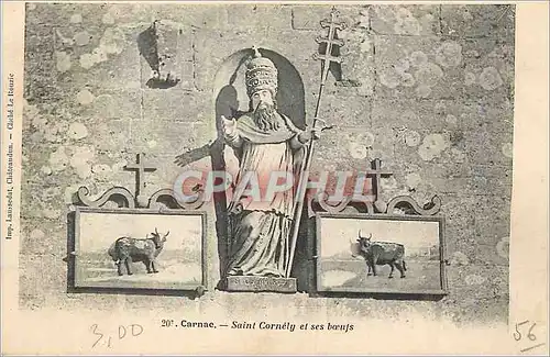 Ansichtskarte AK Carnac Saint Cornely et ses Boeufs