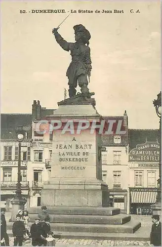 Ansichtskarte AK Dunkerque La Statue de Jean Bart