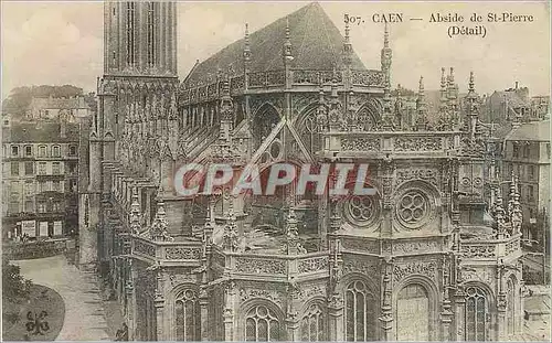 Cartes postales Caen Abside de St Pierre (Detail)