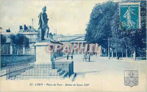 Cartes postales Caen Place du Parc Statue de Louis XIV