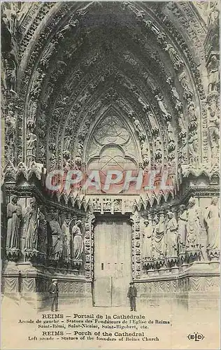 Cartes postales Reims Portail de la Cathedrale