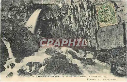 Cartes postales Baume les Messieurs Passerelle d'Entree et Cascades des Tufs