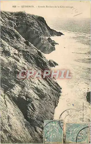 Cartes postales Quiberon Grands Rochers de la Cote Sauvage