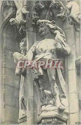 Ansichtskarte AK Rouen Cathedrale Statue de la Tour de Beurre