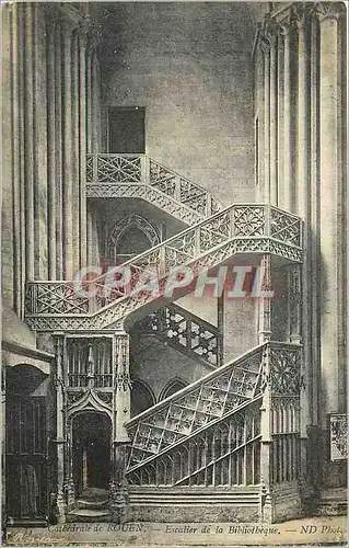 Ansichtskarte AK Cathedrale de Rouen Escalier de la Bibliotheque