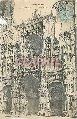 Cartes postales Rouen Normandie Cathedrale Porte