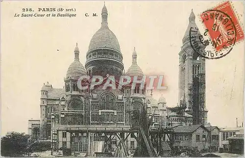 Cartes postales Paris Le Sacre Coeur et la Basilique