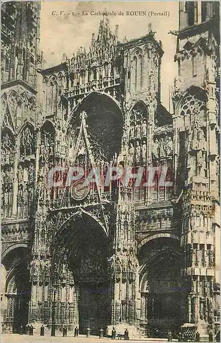 Ansichtskarte AK La Cathedrale de Rouen (Portail)