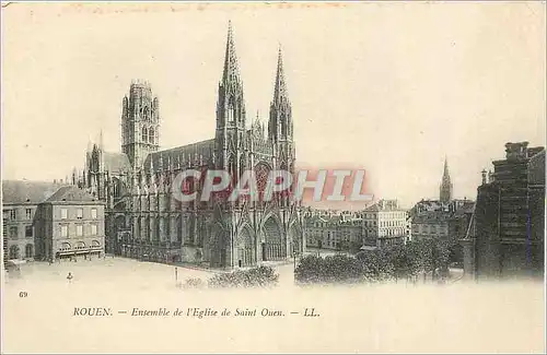 Cartes postales Rouen Ensemble de l'Eglise de Saint Ouen