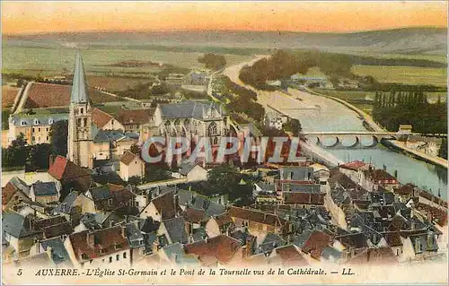 Ansichtskarte AK Auxerre L'Eglise St Germain et le Pont de la Tournelle vus de la Cathedrale