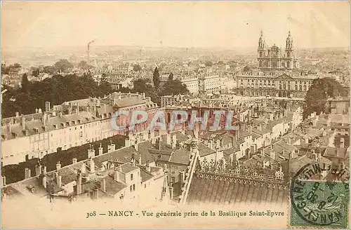 Cartes postales Nancy Vue Generale prise de la Basilique Saint Epvre