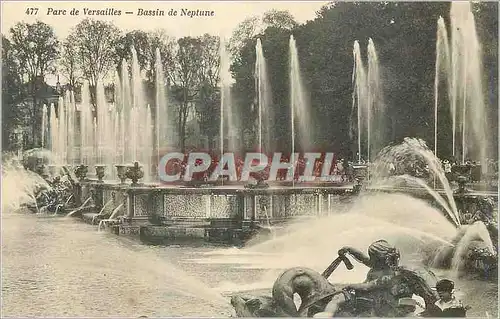 Cartes postales Parc de Versailles Bassin de Neptune
