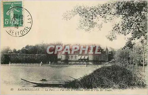 Ansichtskarte AK Rambouillet le Parc Vue vers le Chateau Prise de l'Ile des Poules