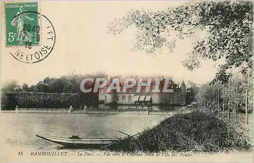 Cartes postales Rambouillet le Parc Vue vers le Chateau Prise de l'Ile des Poules