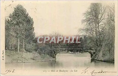 Cartes postales Bois de Boulogne Le Lac