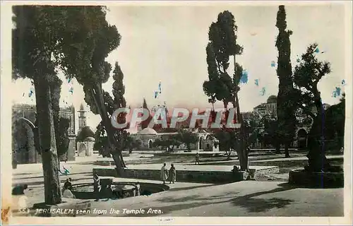 Moderne Karte Jerusalem see from the Temple Area