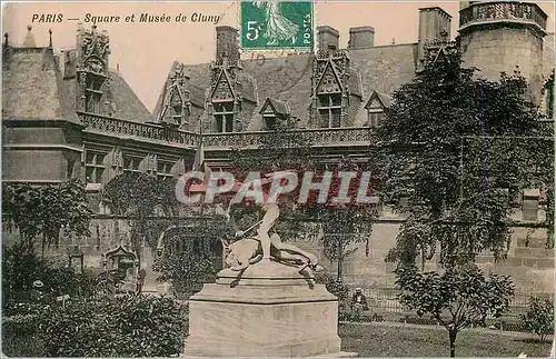 Cartes postales Paris Square et Musee de Cluny