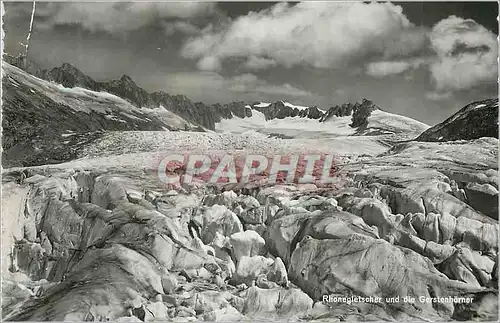 Moderne Karte Rhonegletscher und die Gerstenhorner