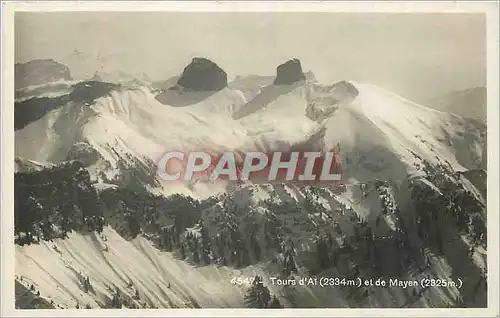 Cartes postales moderne Tours d'Ai (2334 m) et de Mayen (2325 m)