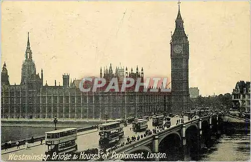 Cartes postales Westminster Bridge and Houses of Parliament London