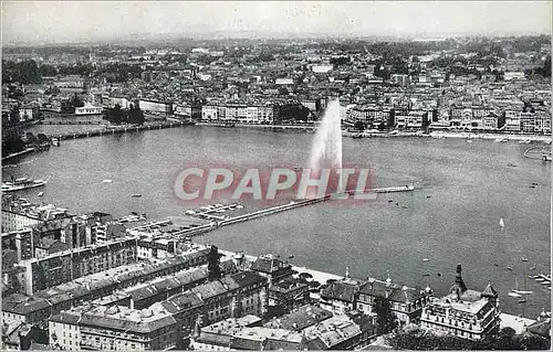 Moderne Karte Geneve Vue par Avion