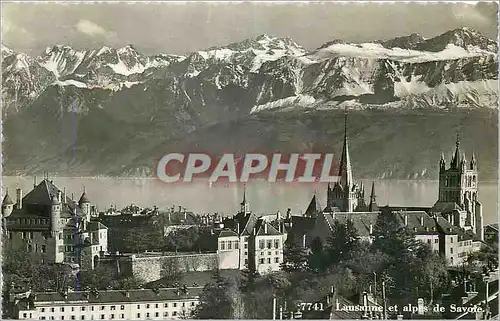 Cartes postales moderne Lausanne et Alpes de Savoie