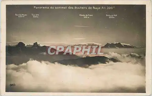 Cartes postales moderne Panorama du sommet des Rochers de Naye alt 2045 m