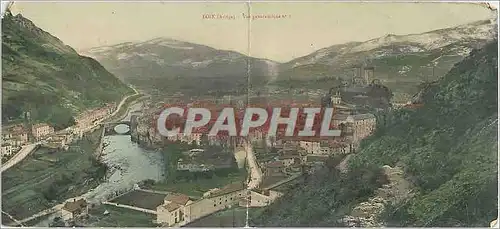 CARTE DOUBLE Foix Vue panoramique