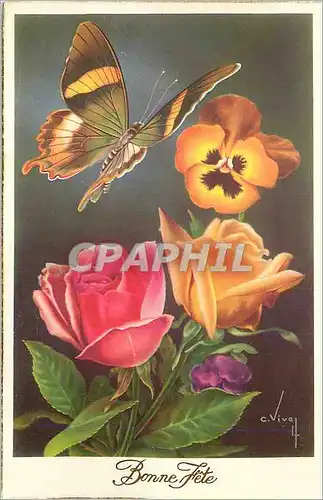 Cartes postales Bonne Fete Papillon